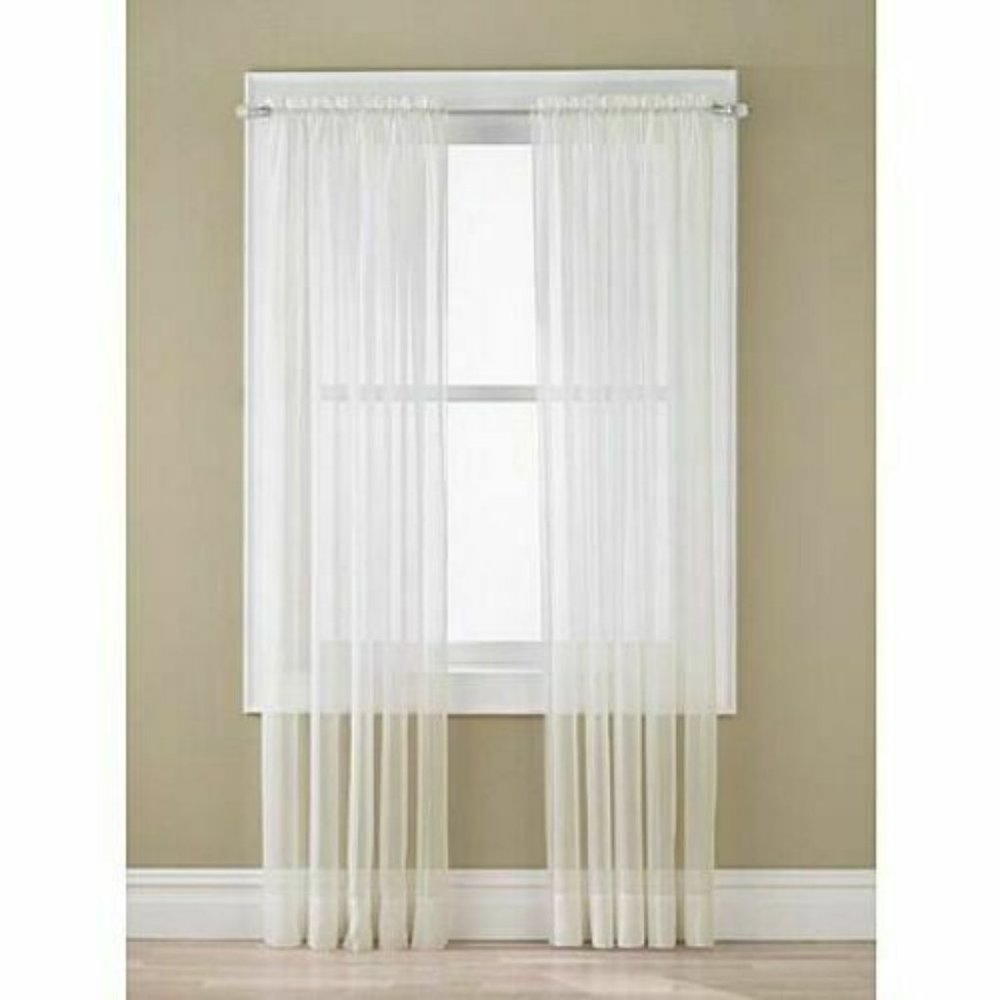 Dream Home 2 Sheer Voile Panels - 40" x 84" Each Panel - Color Ivory NEW NIP